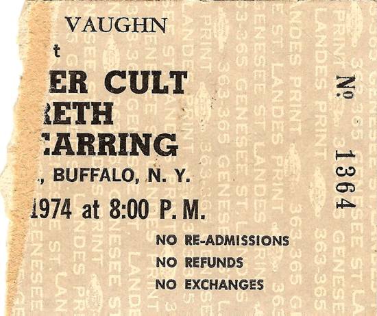 Golden Earring show ticket June 21, 1974 Buffalo - New Century Theatre